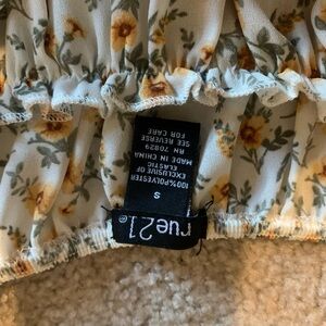 Rue21 Sunflower Print Smocked Top